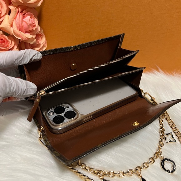 ‼️SOLD OUT‼️💯Auth LOUIS VUITTON Portefeuille Sarah Monogram Crossbody/WOC - Picture 7 of 13